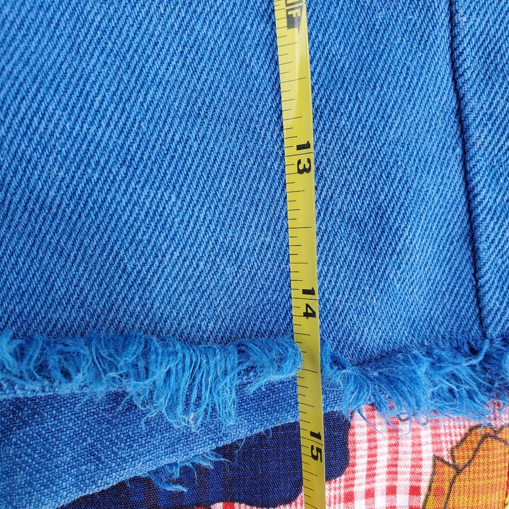Vintage 90's High Rise Blue Denim Shorts Cut Offs - Picture 11 of 12